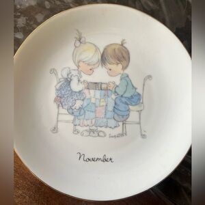 Precious Moments Floral Collectible Plate
